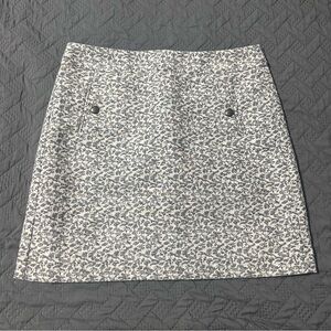 Ann Taylor Loft‎ Skirt Womens Sz 6 Blue Floral Cotton  18” Pencil Office Career